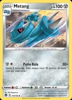 Metang card in Spanish