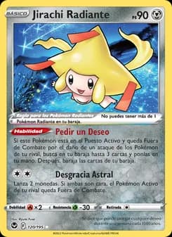 Jirachi Radiante card in Spanish
