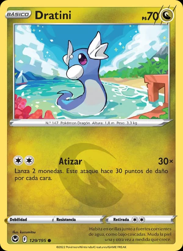 Dratini card in Spanish