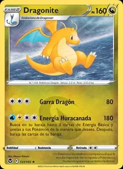 Dragonite card in Spanish