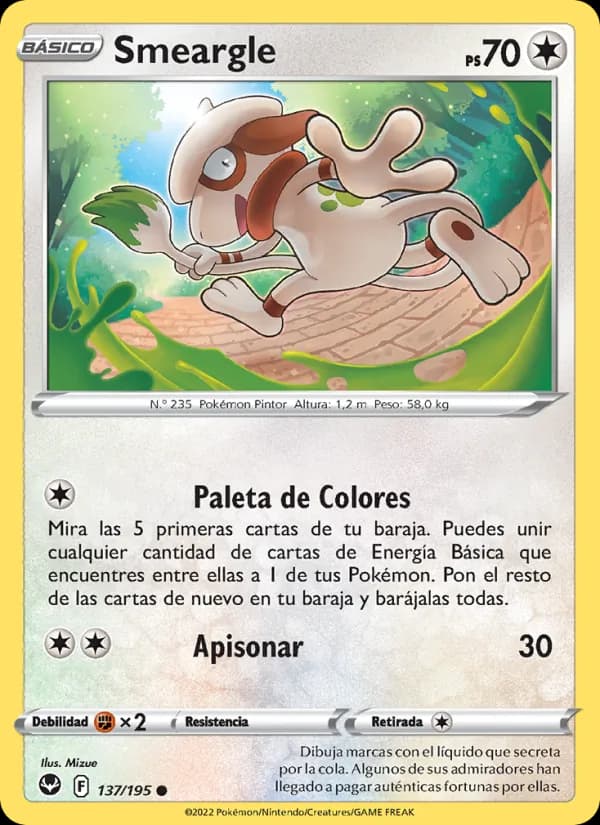 Smeargle card in Spanish