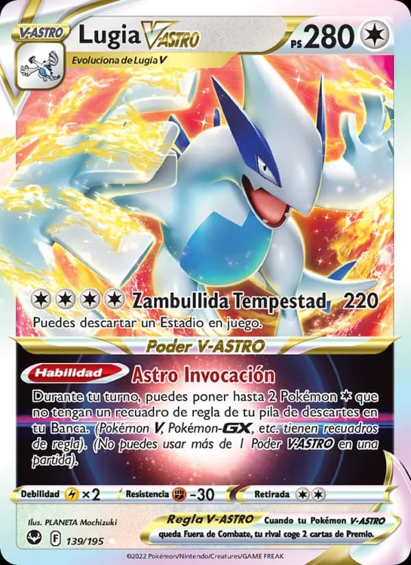 Lugia V-ASTRO card in Spanish