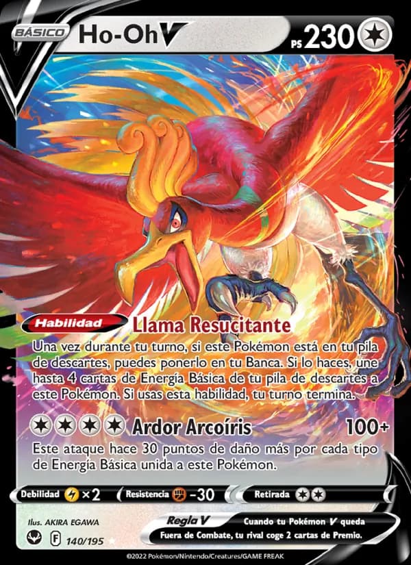 Ho-Oh V card in Spanish