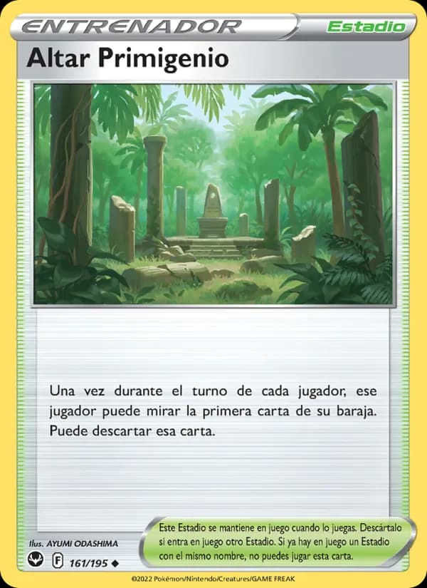 Altar Primigenio card in Spanish