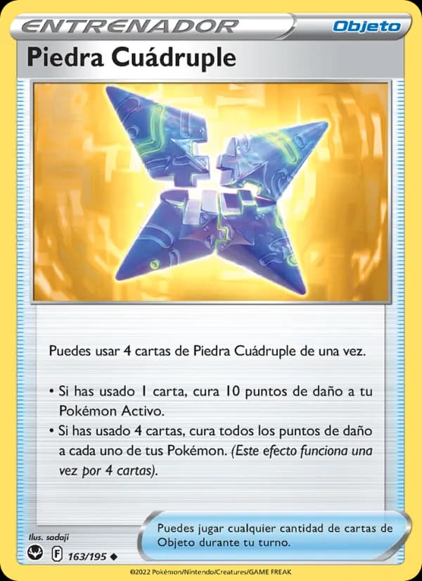 Piedra Cuádruple card in Spanish