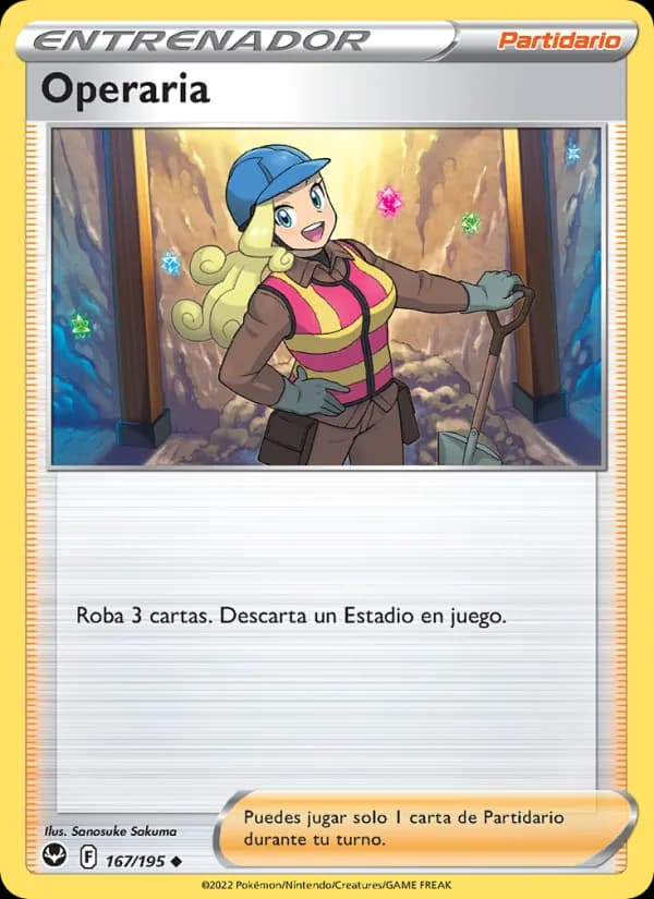 Operaria card in Spanish