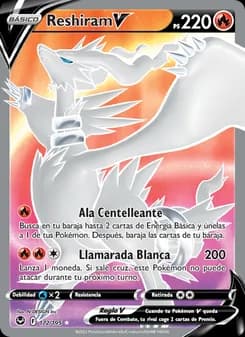 Reshiram V card in Spanish