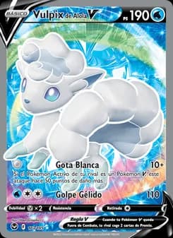 Vulpix de Alola V card in Spanish