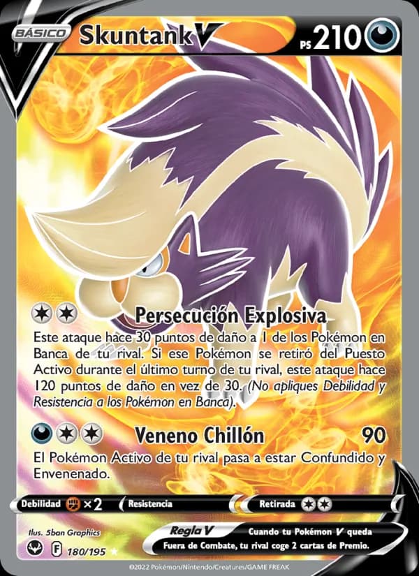 Skuntank V card in Spanish