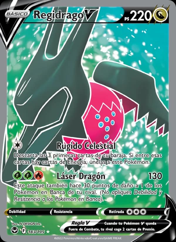 Regidrago V card in Spanish