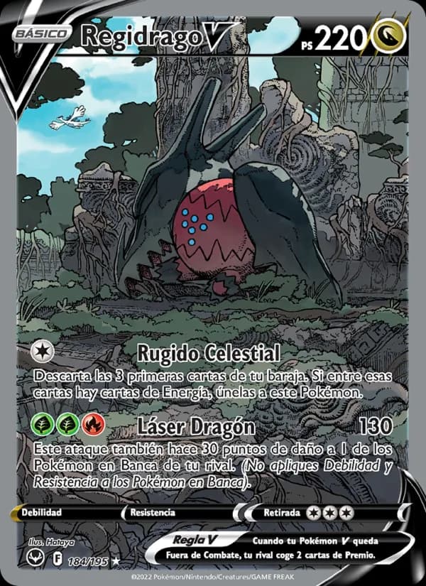 Regidrago V card in Spanish