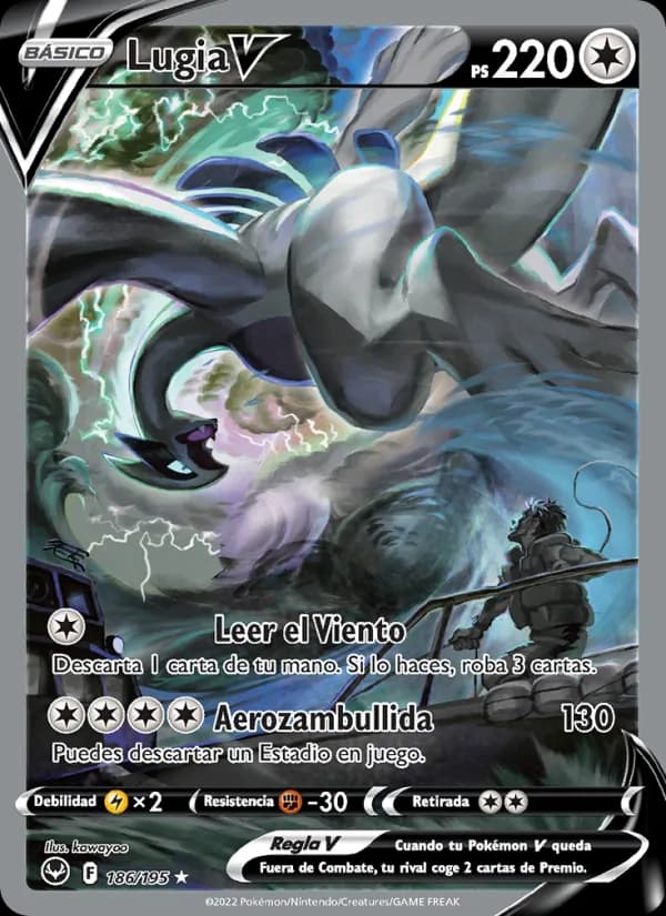 Lugia V card in Spanish