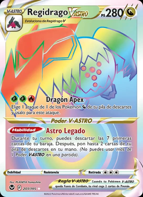 Regidrago V-ASTRO card in Spanish