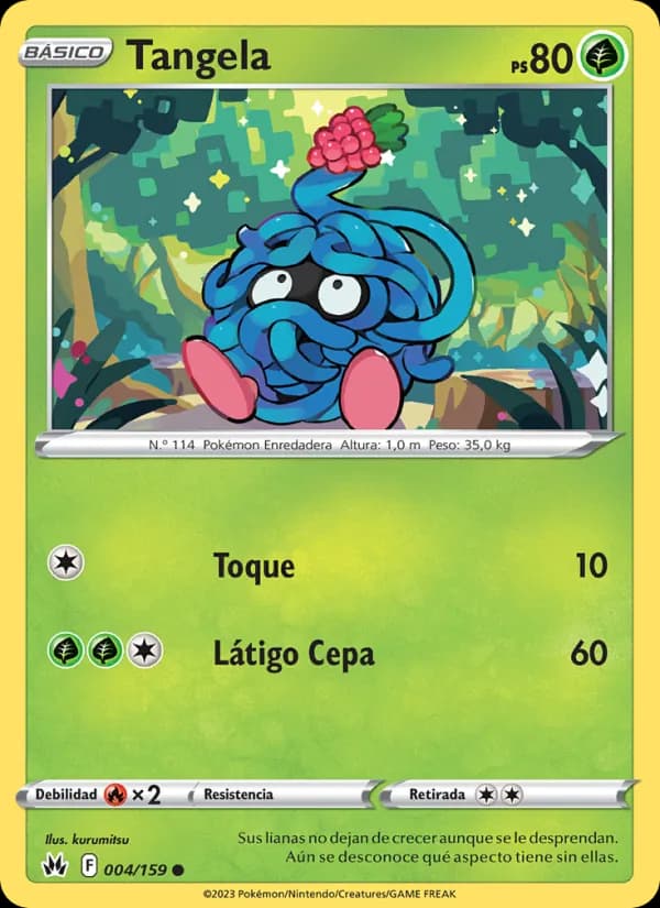Tangela card in Spanish