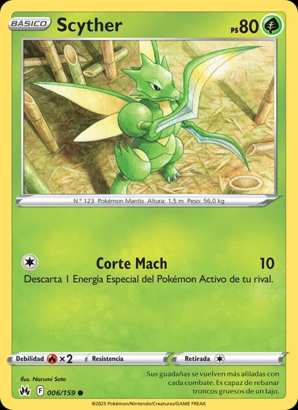 Scyther card in Spanish