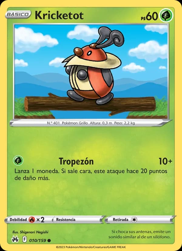 Kricketot card in Spanish