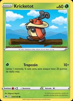 Kricketot card in Spanish