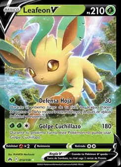 Leafeon V card in Spanish