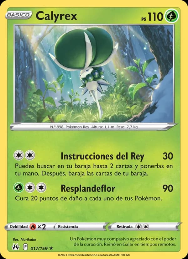Calyrex card in Spanish