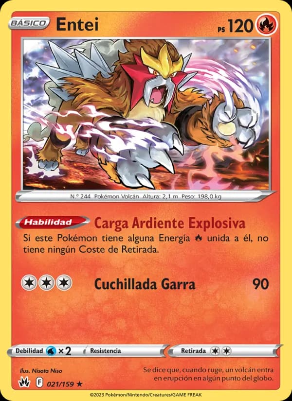 Entei card in Spanish
