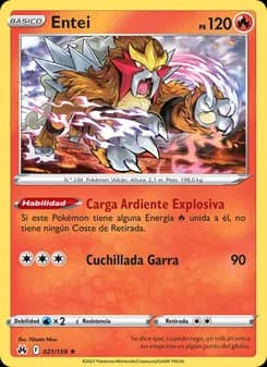 Entei card in Spanish