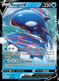 Kyogre V card in Spanish