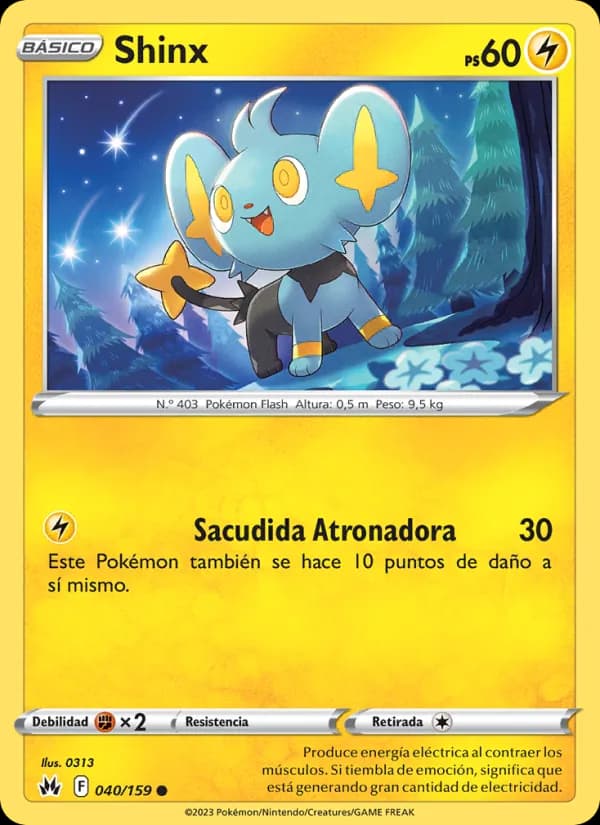 Shinx card in Spanish