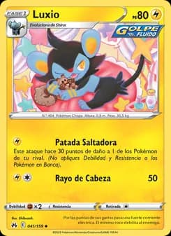 Luxio card in Spanish