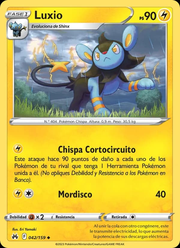 Luxio card in Spanish