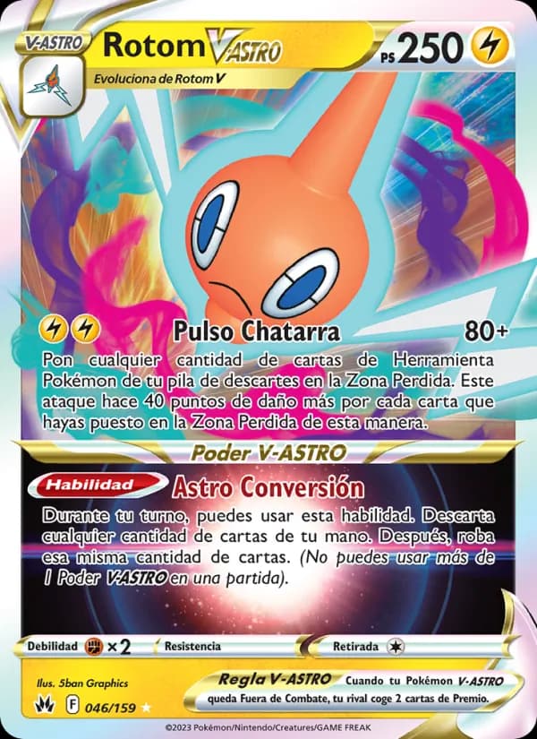 Rotom V-ASTRO card in Spanish