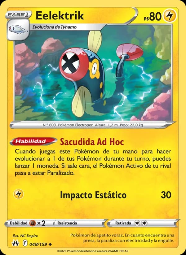 Eelektrik card in Spanish