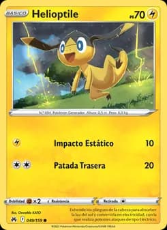 Helioptile card in Spanish