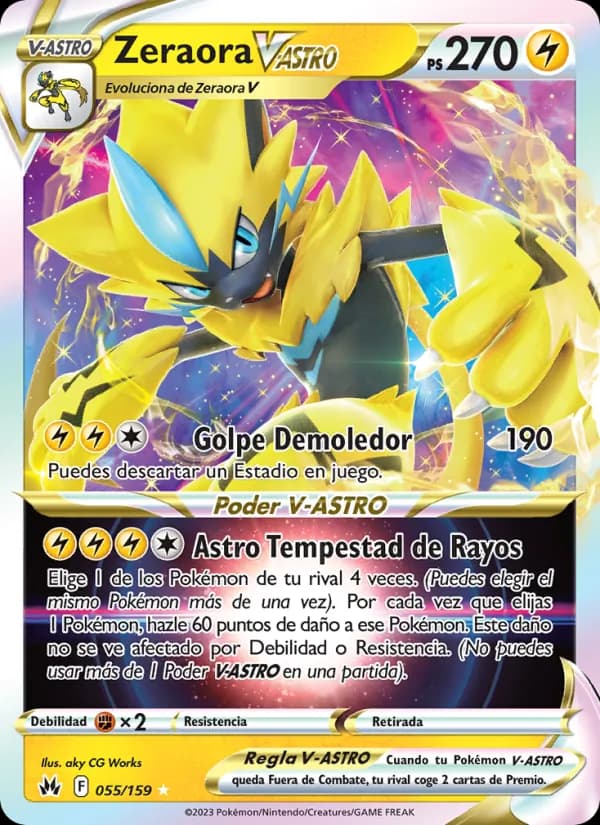 Zeraora V-ASTRO card in Spanish