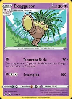 Exeggutor card in Spanish