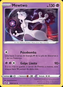 Mewtwo card in Spanish