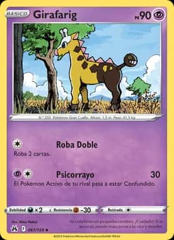 Girafarig card in Spanish