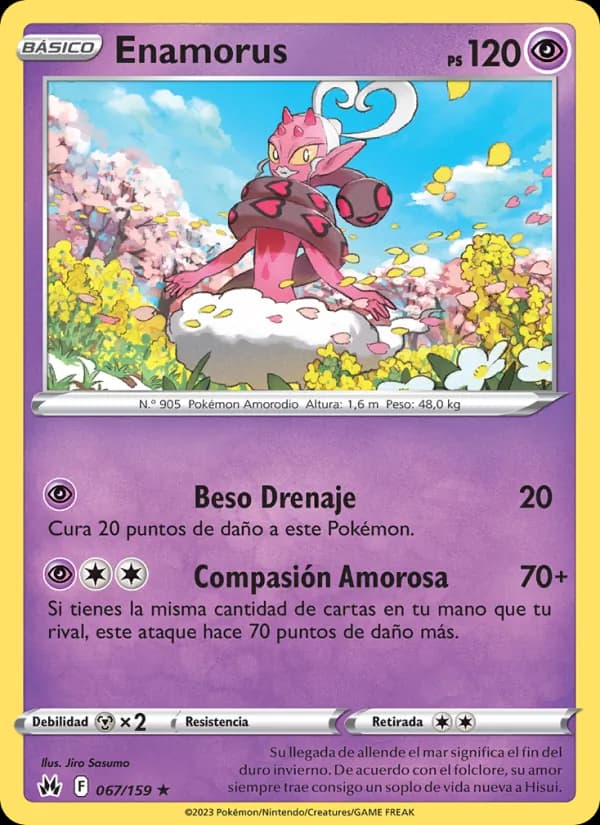 Enamorus card in Spanish