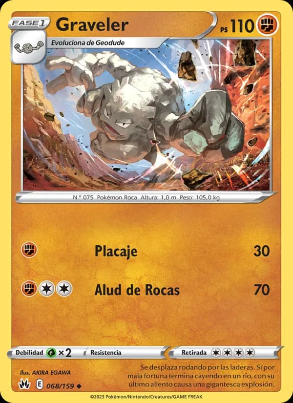 Graveler card in Spanish