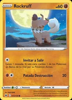 Rockruff card in Spanish