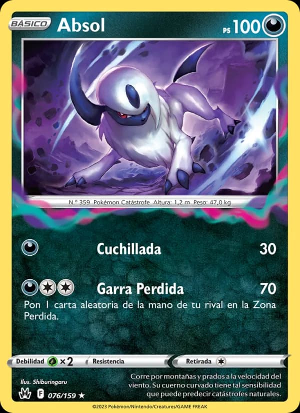 Absol card in Spanish