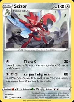 Scizor card in Spanish