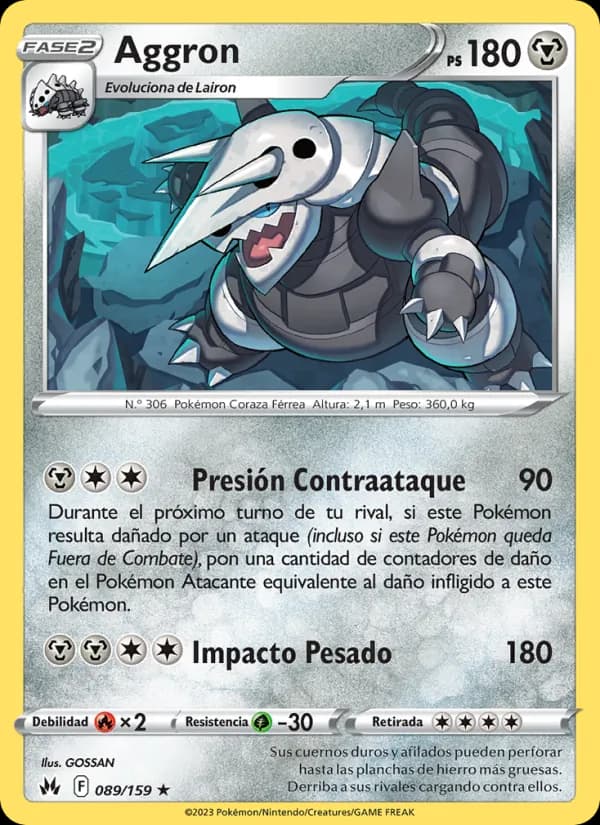 Aggron card in Spanish