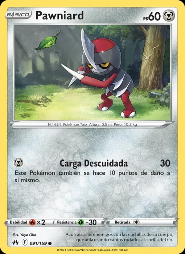 Pawniard card in Spanish
