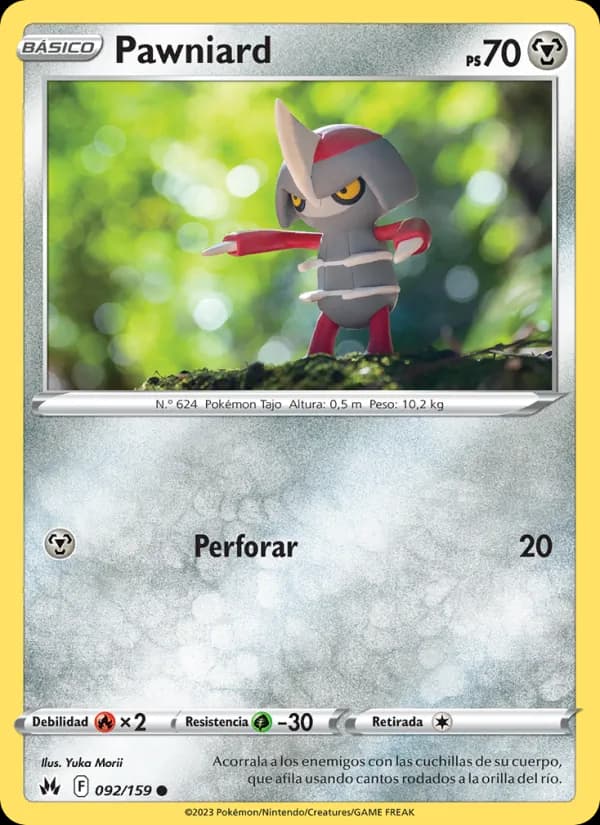 Pawniard card in Spanish