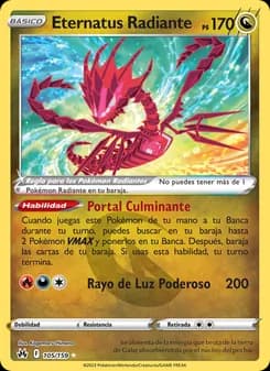 Eternatus Radiante card in Spanish