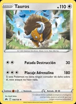 Tauros card in Spanish