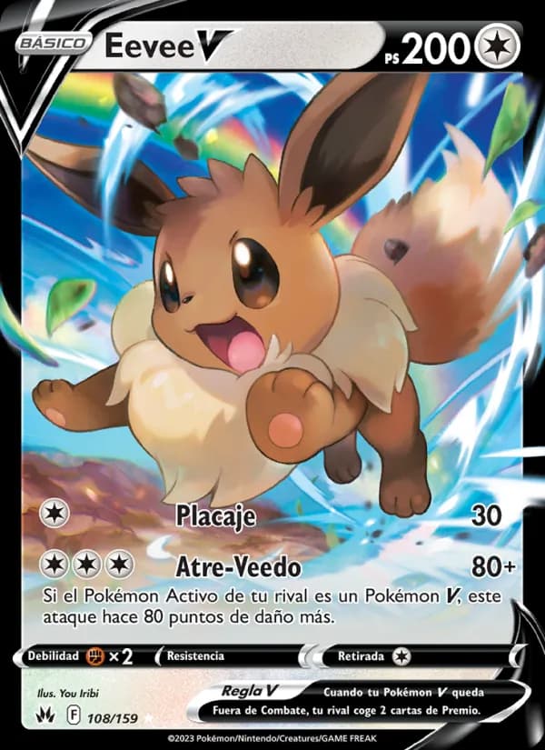 Eevee V card in Spanish
