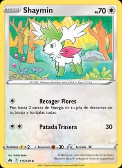 Shaymin card in Spanish