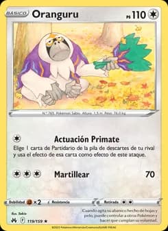 Oranguru card in Spanish