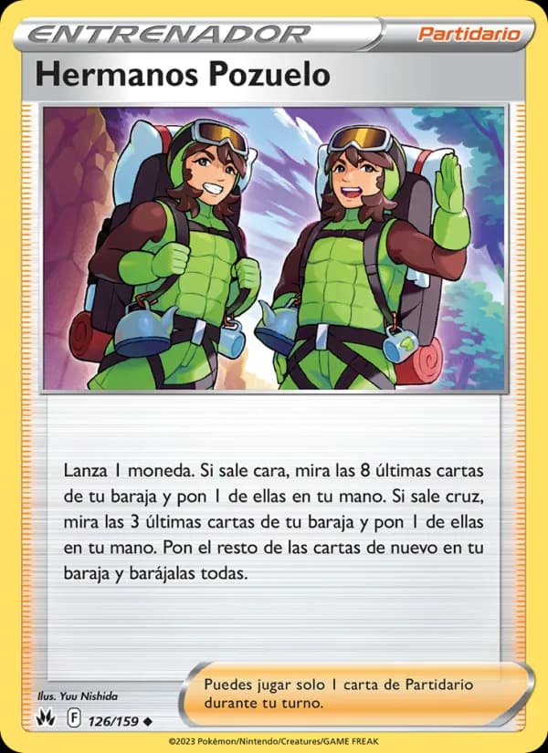 Hermanos Pozuelo card in Spanish